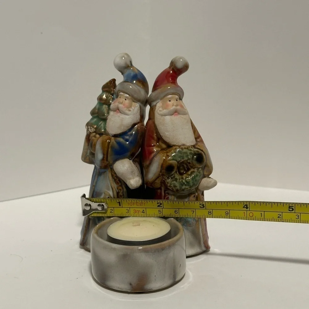 Porcelain Santas Tea Light Holder